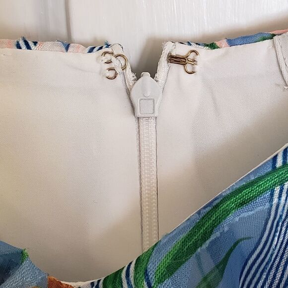 Kensie Printed Ruffled Lined Sleeveless Maxi Hi-Low Dress - Picture 11 of 13